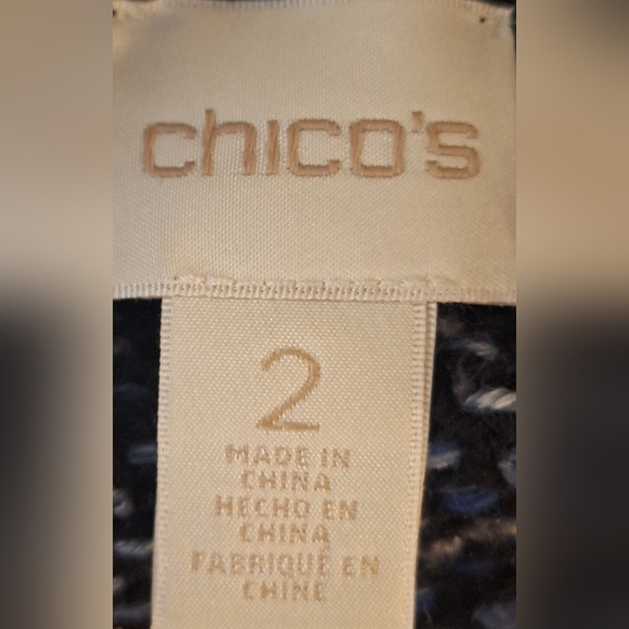 CHICO'S Franklin Fringe Open Front Cardigan - Picture 5 of 6